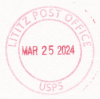 US Post Office Lititz, Pennsylvania
