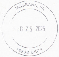 US Post Office McGrann , Pennsylvania