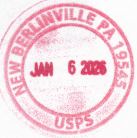 US Post Office New Berlinville, Pennsylvania