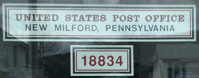 US Post Office New Milford, Pennsylvania