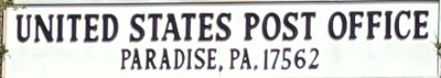US Post Office Paradise, Pennsylvania