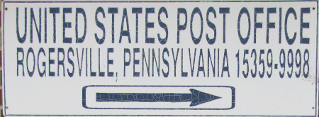 US Post Office Rogersville  , Pennsylvania