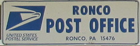 US Post Office Ronco, Pennsylvania