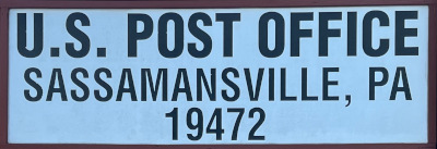 US Post Office Sassamansville, Pennsylvania