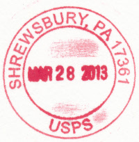 US Post Office Shrewsbury, Pennsylvania