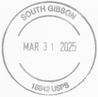 US Post Office South Gibson, Pennsylvania