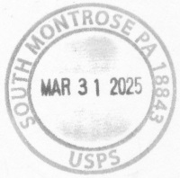 US Post Office South Montrose, Pennsylvania
