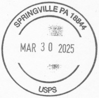 US Post Office Springville, Pennsylvania