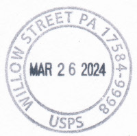 US Post Office Willow Street, Pennsylvania