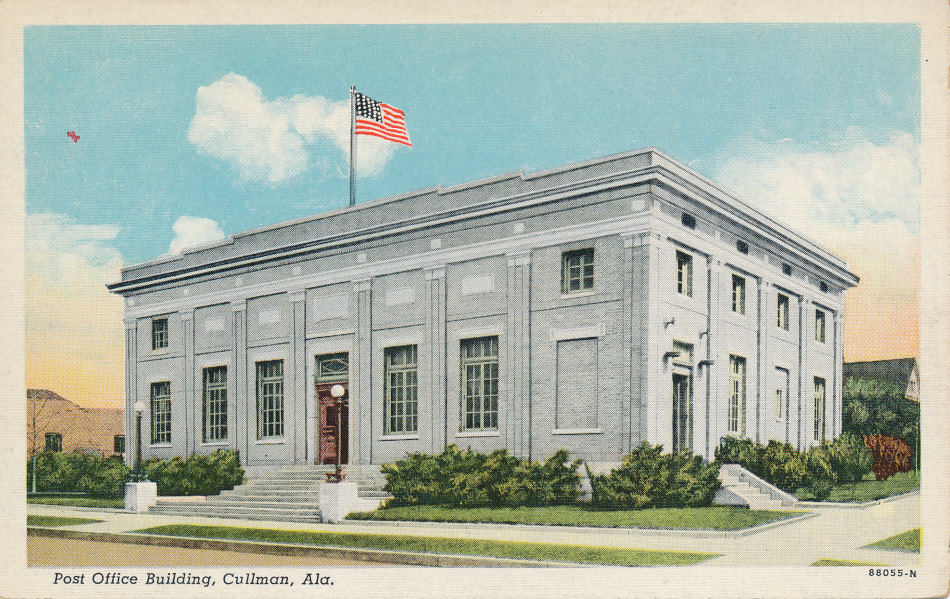 Cullman, Alabama Post Office Post Card