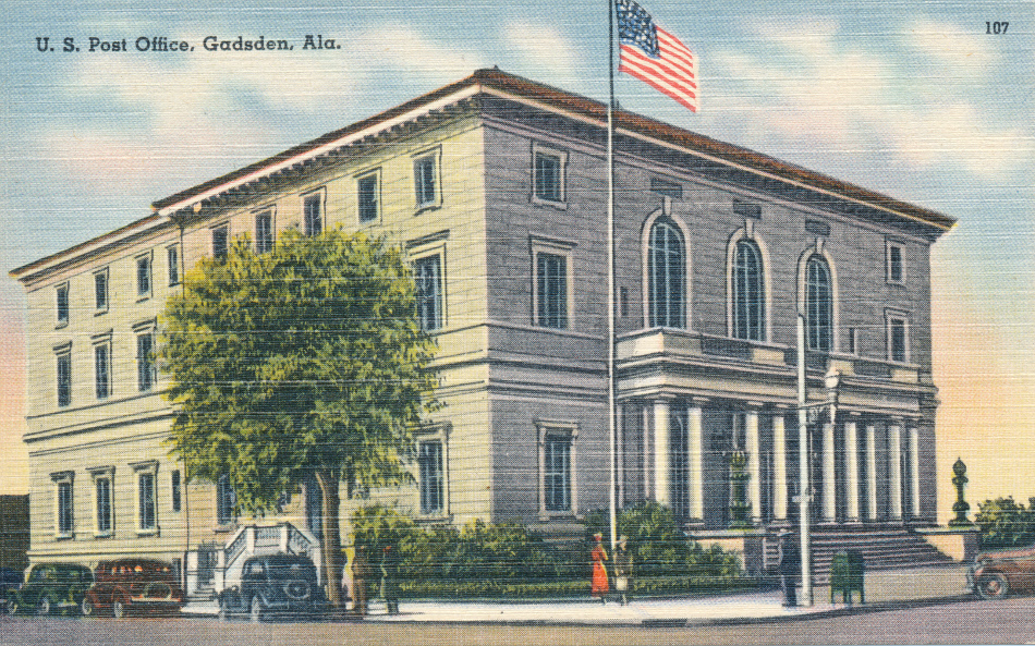Gadsden, Alabama Post Office Post Card