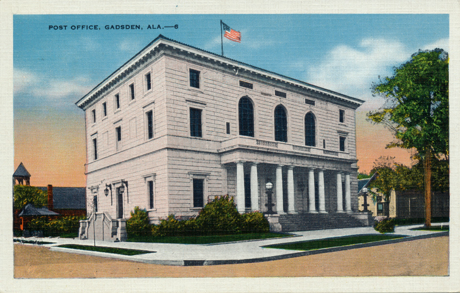 Gadsden, Alabama Post Office Post Card