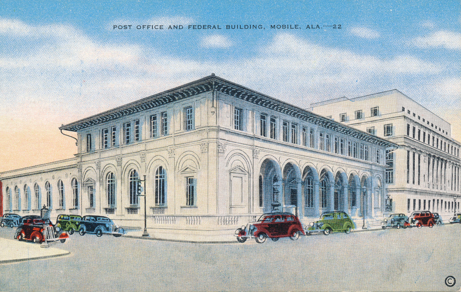Mobile, Alabama Post Office Post Card