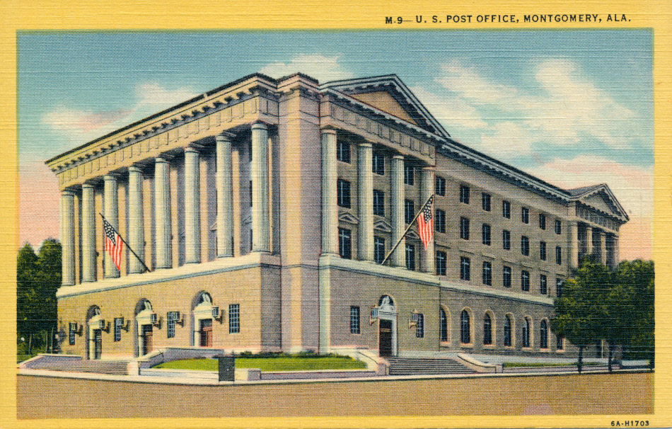 Montgomery, Alabama Post Office Post Card
