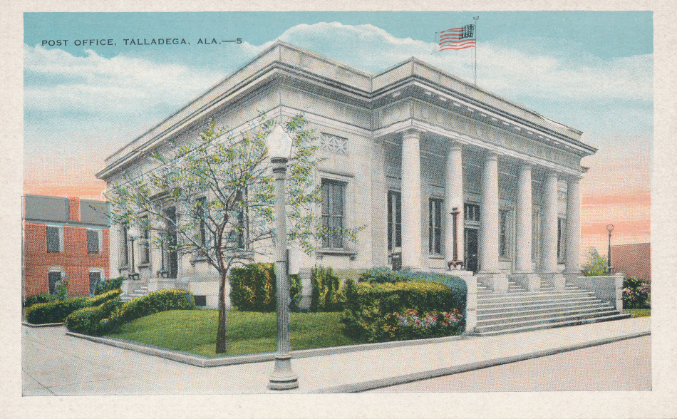 Talladega, Alabama Post Office Post Card
