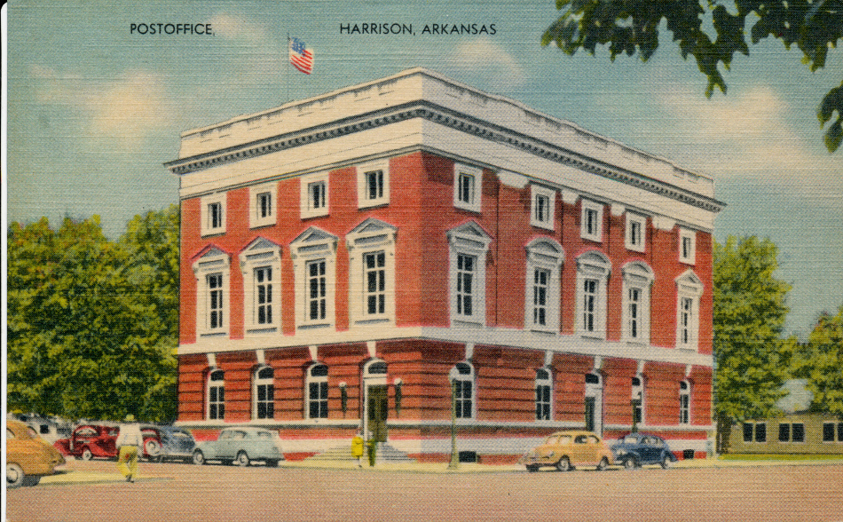 Harrison, Arkansas Post Office Post Card