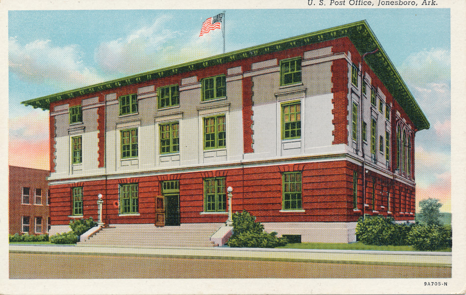 Jonesboro, Arkansas Post Office Post Card