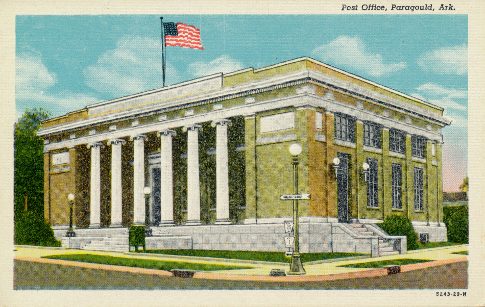 Paragould, Arkansas Post Office Post Card