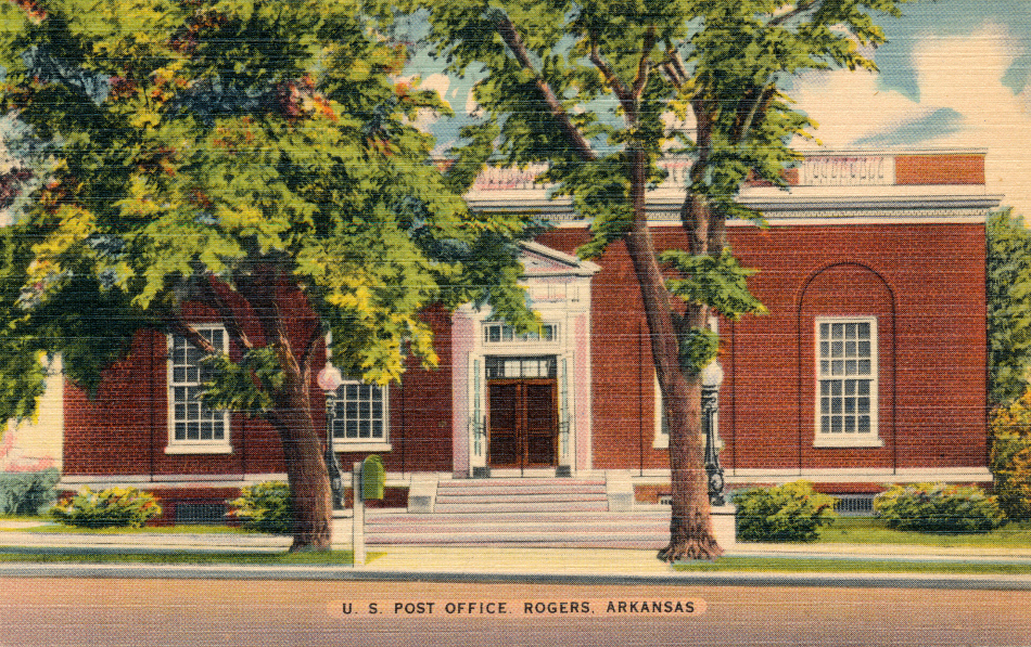 Rogers, Arkansas Post Office Post Card