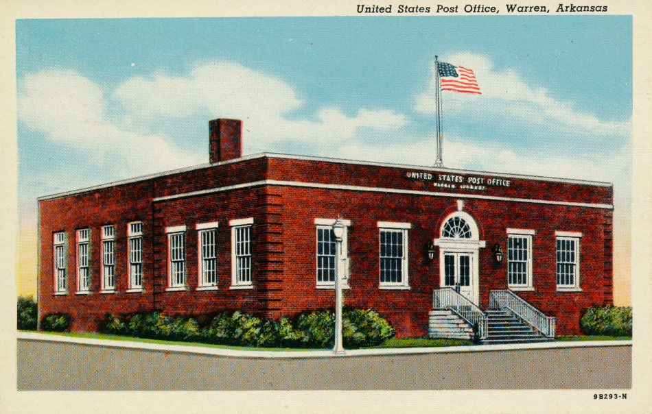 Warren, Arkansas Post Office Post Card