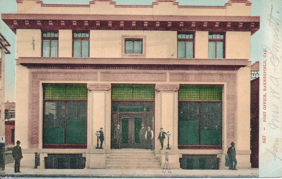 Bakersfield, California Post Office Post Card