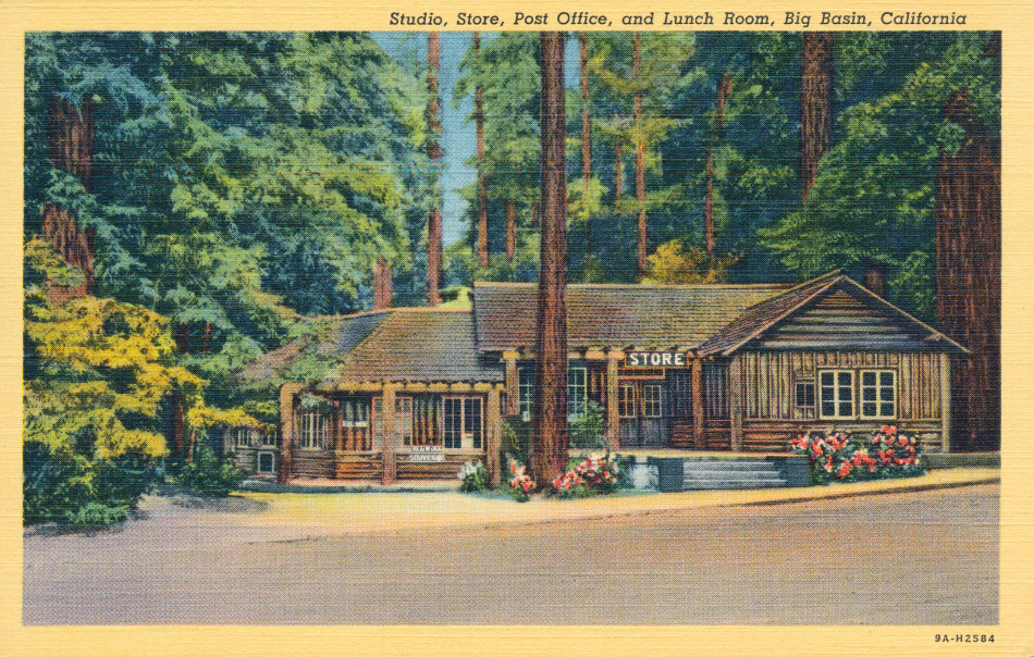 Big Basin, California Post Office Post Card