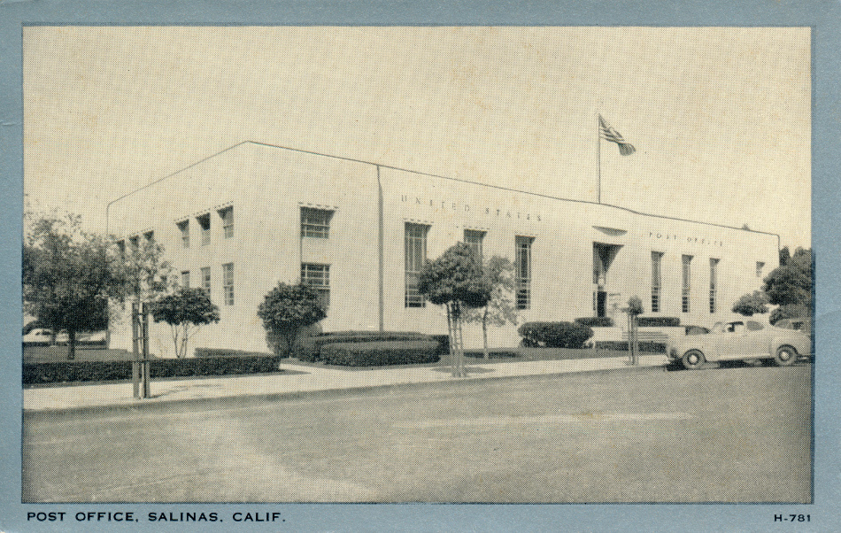 Salinas, California Post Office Post Card