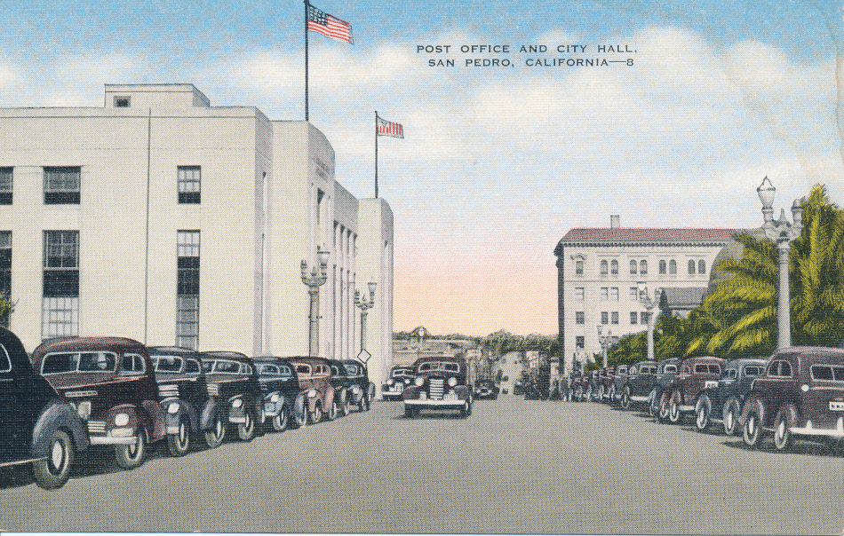 San Pedro, California Post Office Post Card