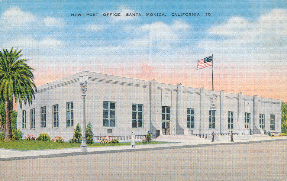 Santa Monica, California Post Office Post Card