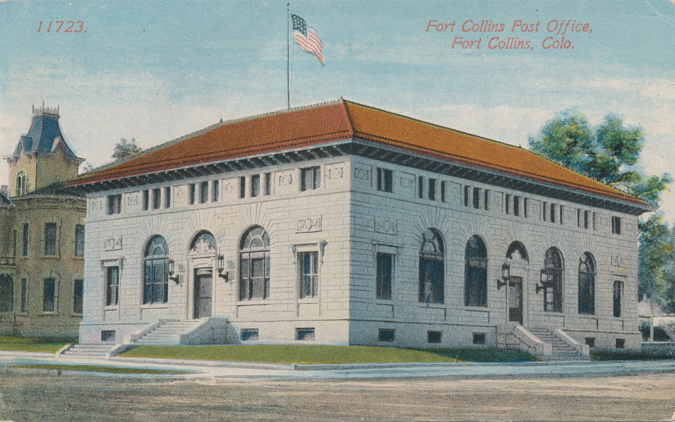 Fort Collins, Colorado Post Office Post Card