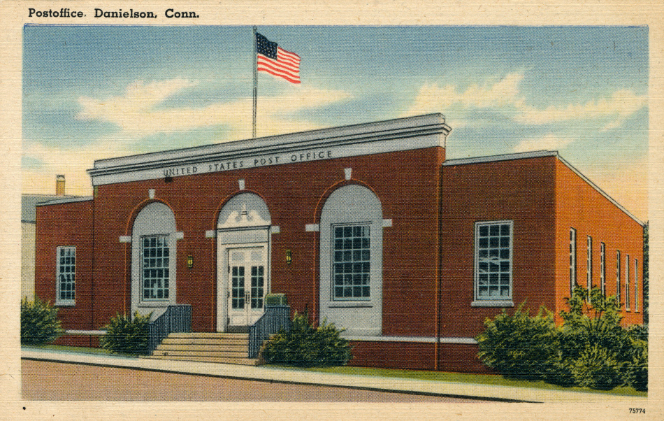 Danielson, Connecticut Post Office Post Card