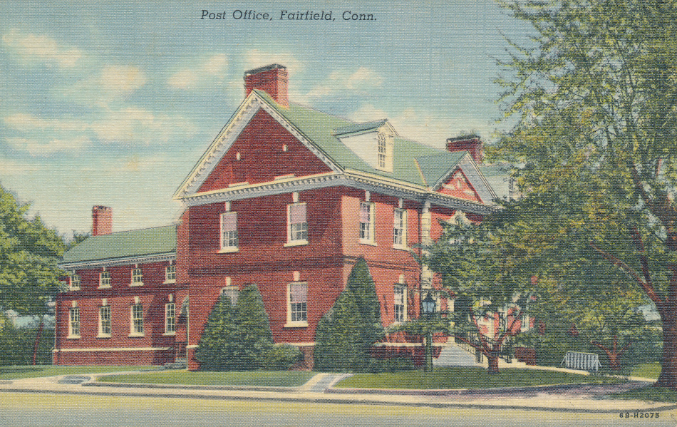 Fairfield, Connecticut Post Office Post Card