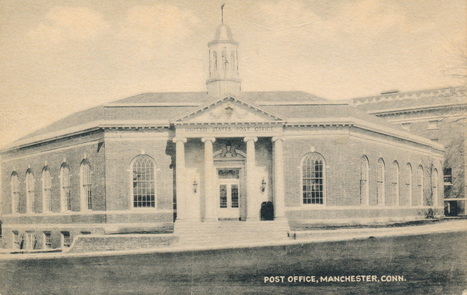 Manchester, Connecticut Post Office Post Card