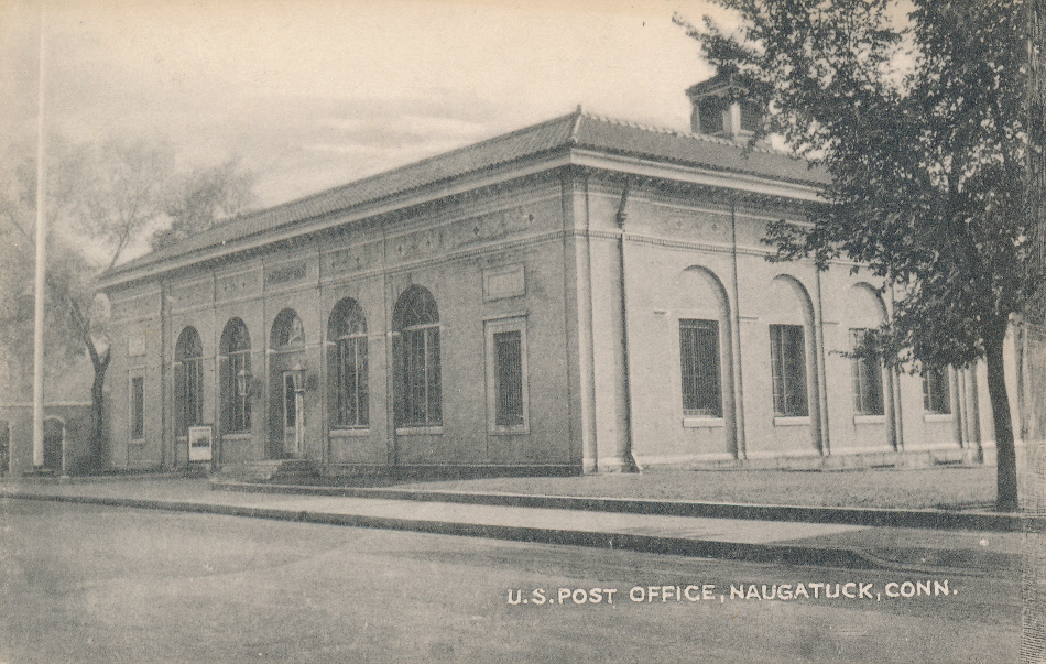 Naugatuck, Connecticut Post Office Post Card
