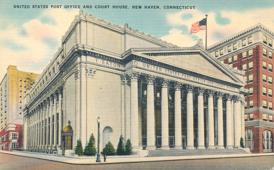 New Haven, Connecticut Post Office Post Card