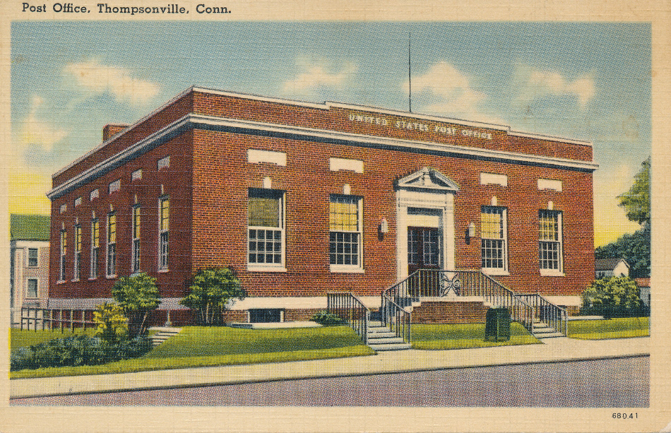 Thompsonville, Connecticut Post Office Post Card