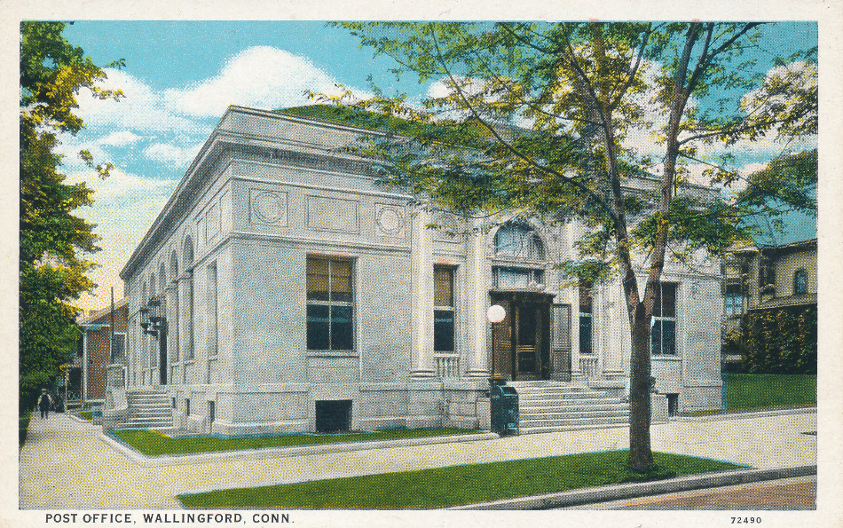 Wallingford, Connecticut Post Office Post Card