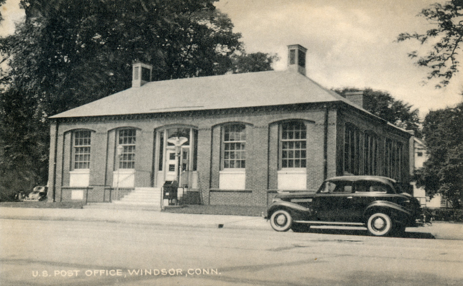 Windsor, Connecticut Post Office Post Card