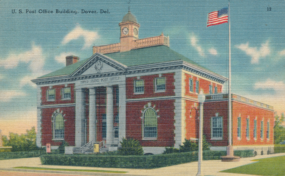 Dover, Delaware Post Office Post Card