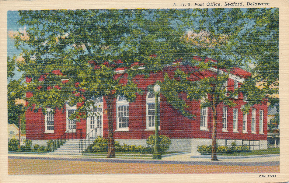 Seaford, Delaware Post Office Post Card