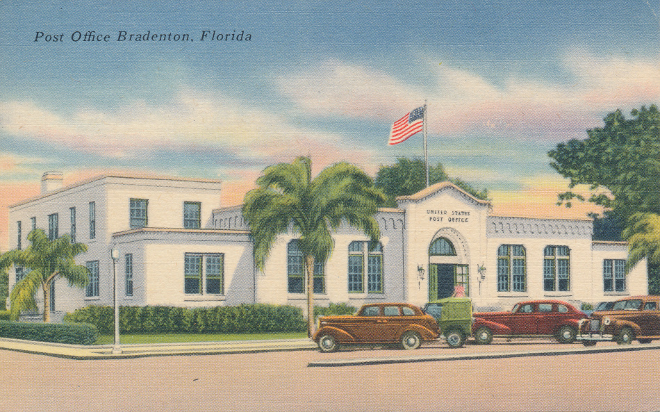 Bradenton, Florida Post Office Post Card