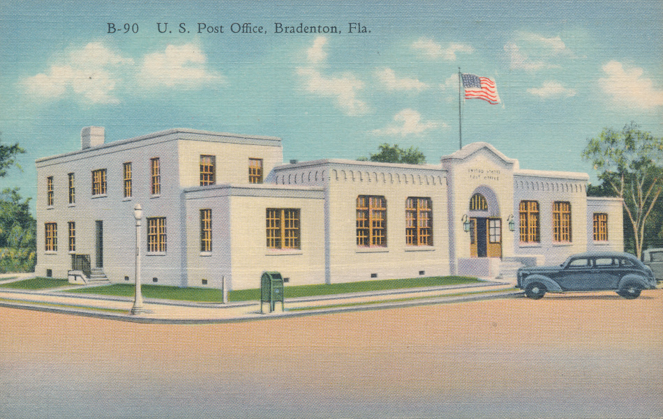 Bradenton, Florida Post Office Post Card