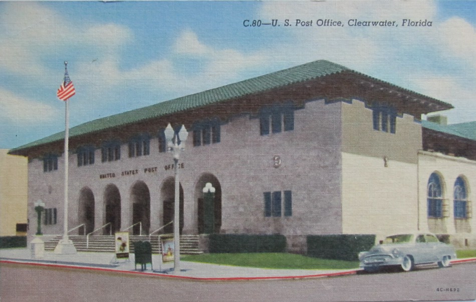 Clearwater, Florida Post Office Post Card