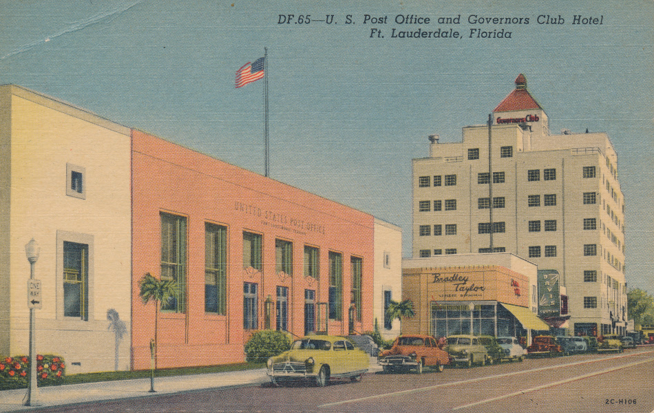 Fort Lauderdale, Florida Post Office Post Card