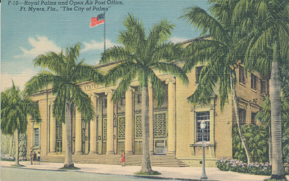 Fort Myers, Florida Post Office Post Card