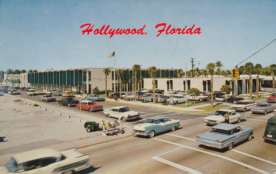 Hollywood, Florida Post Office Post Card