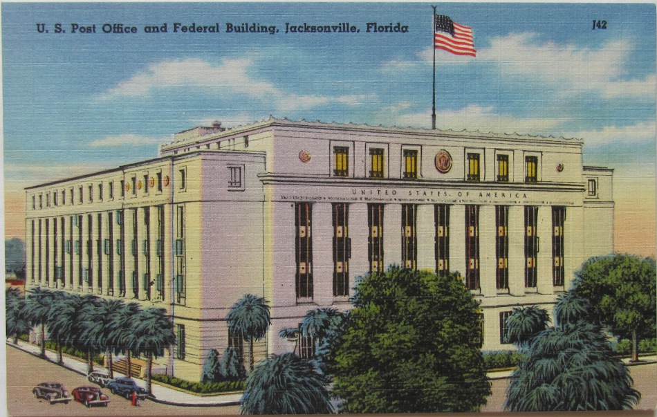 Jacksonville, Florida Post Office Post Card