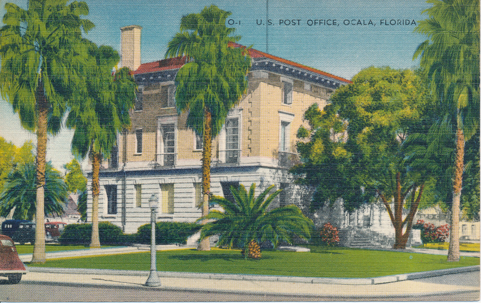 Ocala, Florida Post Office Post Card