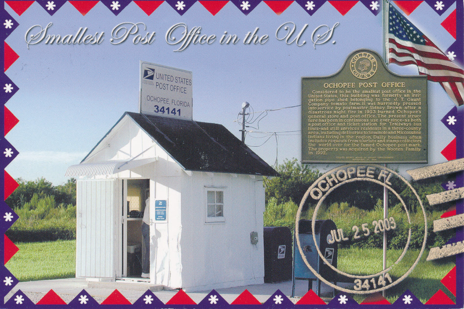 Ochopee, Florida Post Office Post Card