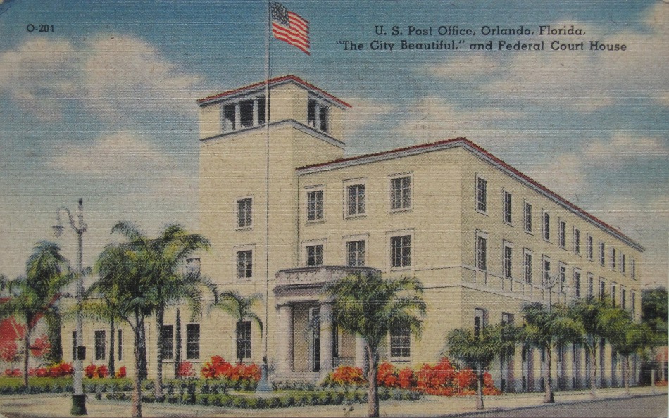 Orlando, Florida Post Office Post Card